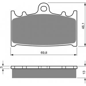 Placute de frana GOLDFREN 206 AD