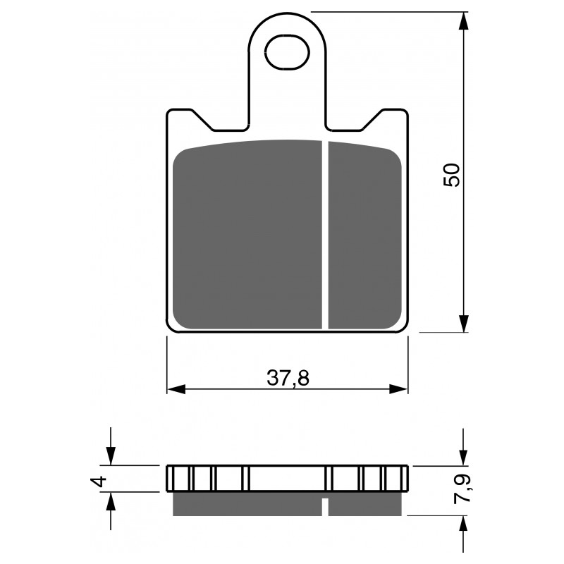 Placute de frana GOLDFREN S3 (1 set = 4 pcs)