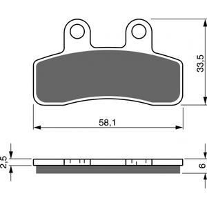 Placute de frana GOLDFREN 250 S3