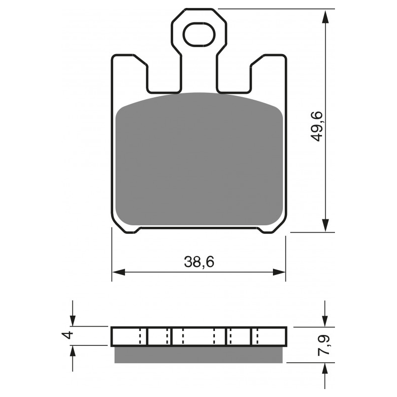 Placute de frana GOLDFREN S33 STREET FRONT (1 set = 4 pcs)