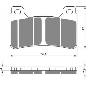 Placute de frana GOLDFREN 214 GP6