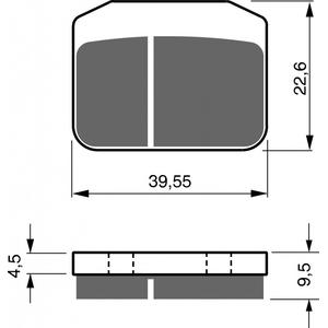 Placute de frana GOLDFREN 220 GP6