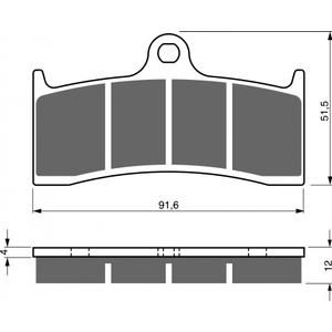 Placute de frana GOLDFREN 225 GP6