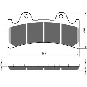 Placute de frana GOLDFREN 227 GP6