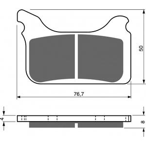 Placute de frana GOLDFREN 231 GP6