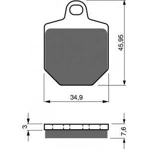 Placute de frana GOLDFREN 238 GP6