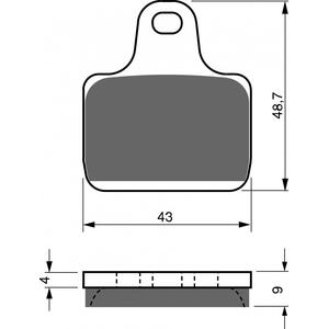 Placute de frana GOLDFREN 239 GP6 (1 set = 4 pcs)