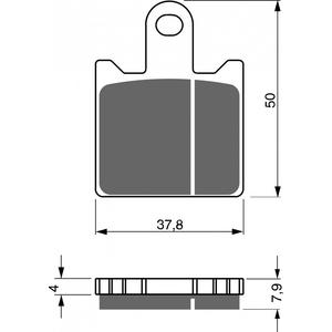 Placute de frana GOLDFREN 249 GP6 (1 set = 4 pcs)