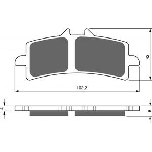 Placute de frana GOLDFREN 258 GP6