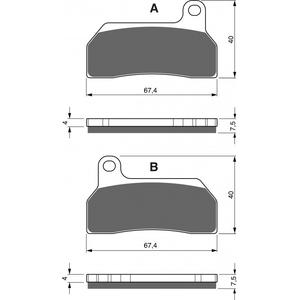 Placute de frana GOLDFREN 259 GP6