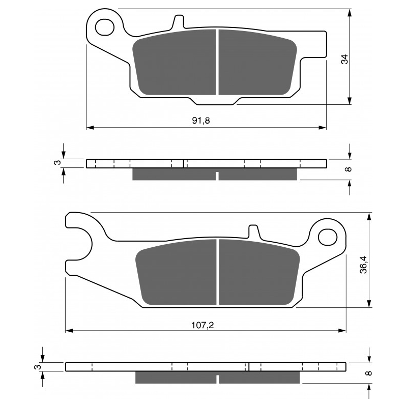 Placute de frana GOLDFREN K5