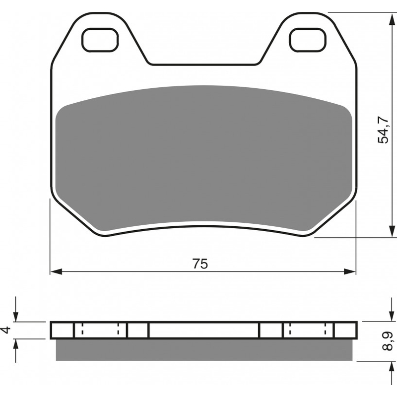 Placute de frana GOLDFREN S33 STREET Spate
