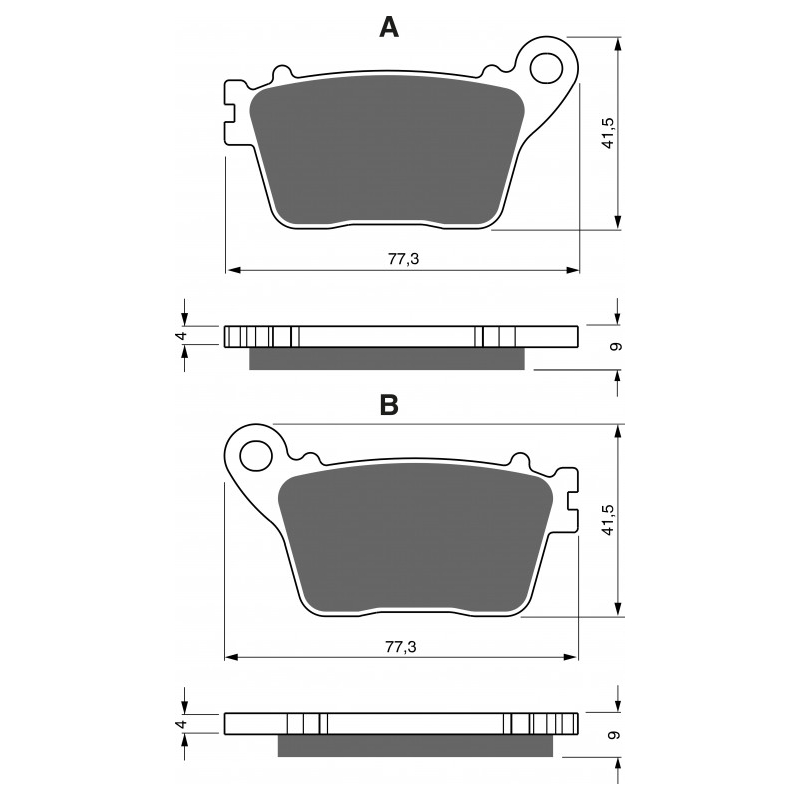 Placute de frana GOLDFREN S33 STREET Spate