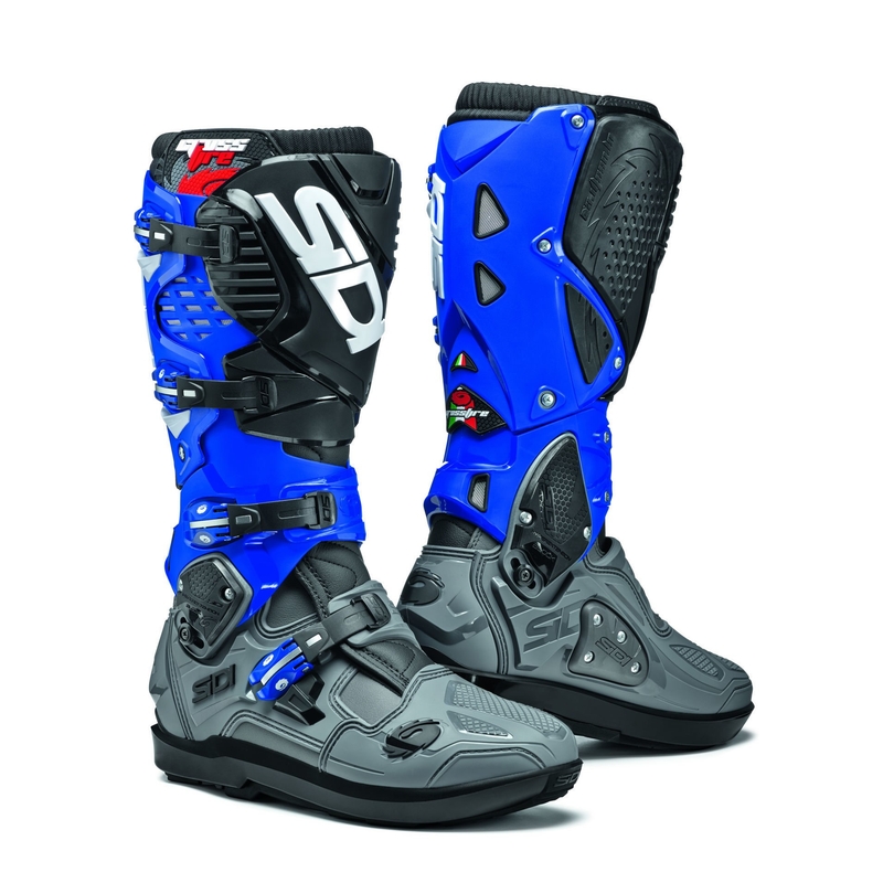 Cizme de motocicletă SIDI CROSSFIRE 3 SRS gri-albastru-negru