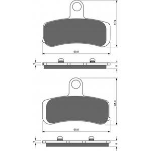 Placute de frana GOLDFREN 275 S3