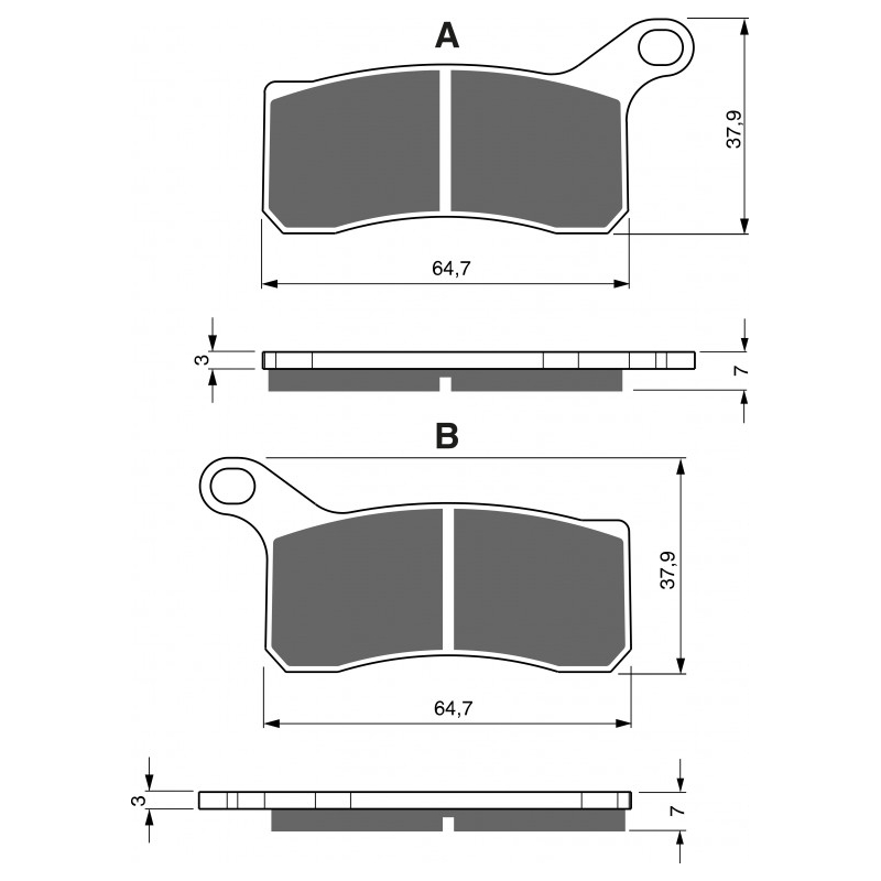Placute de frana GOLDFREN K5