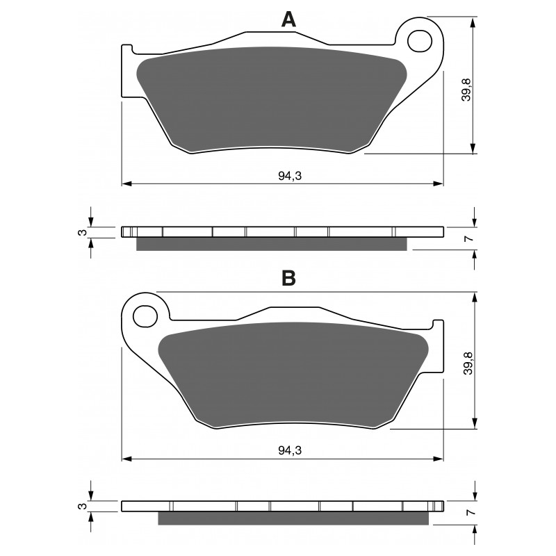 Placute de frana GOLDFREN AD  OFF-ROAD FRONT