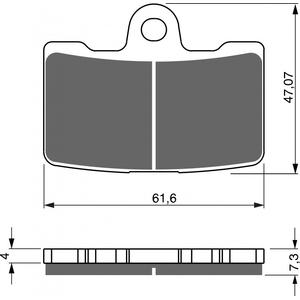 Placute de frana GOLDFREN 269 GP6 (1 set = 4 pcs)