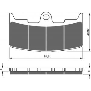 Placute de frana GOLDFREN 270 GP6