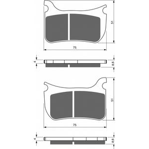 Placute de frana GOLDFREN 276 GP6