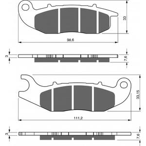 Placute de frana GOLDFREN 278 GP6