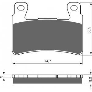 Placute de frana GOLDFREN 279 GP6