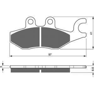 Placute de frana GOLDFREN 266 S3