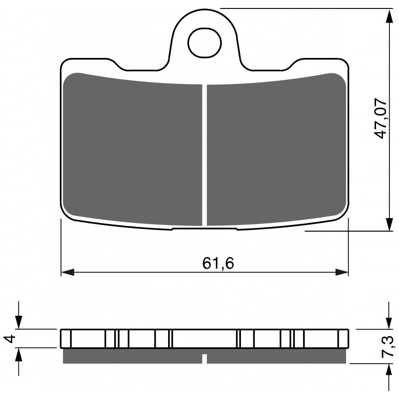 Placute de frana GOLDFREN S3 (1 set = 4 pcs) pentru BUELL XB12Ss 1200 Lightning Long 2009-2010