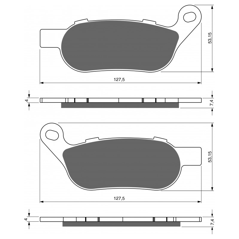 Placute de frana GOLDFREN S33 STREET Spate