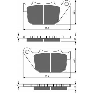 Placute de frana GOLDFREN 274 S33 STREET Spate