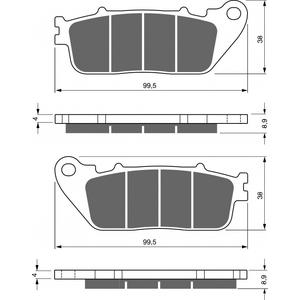 Placute de frana GOLDFREN 277 S33 STREET Spate