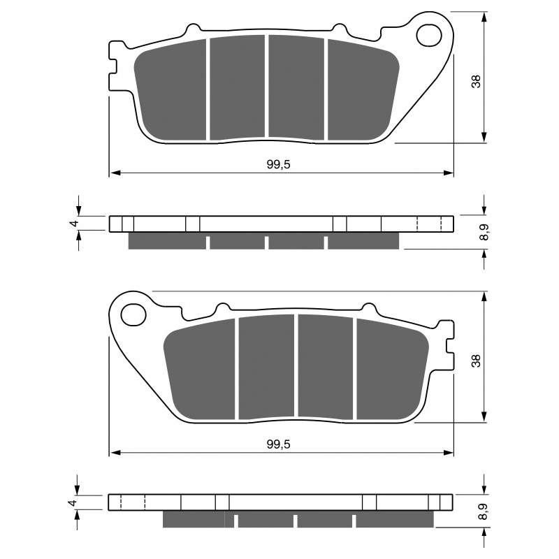 Placute de frana GOLDFREN S33 STREET Spate