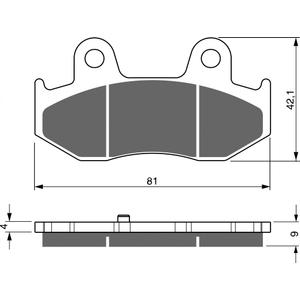 Placute de frana GOLDFREN 267 S3