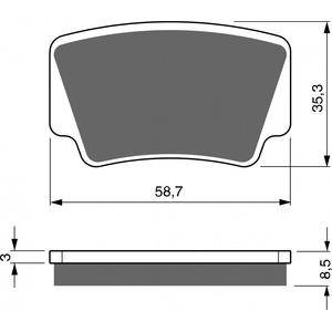 Placute de frana GOLDFREN 260 K1
