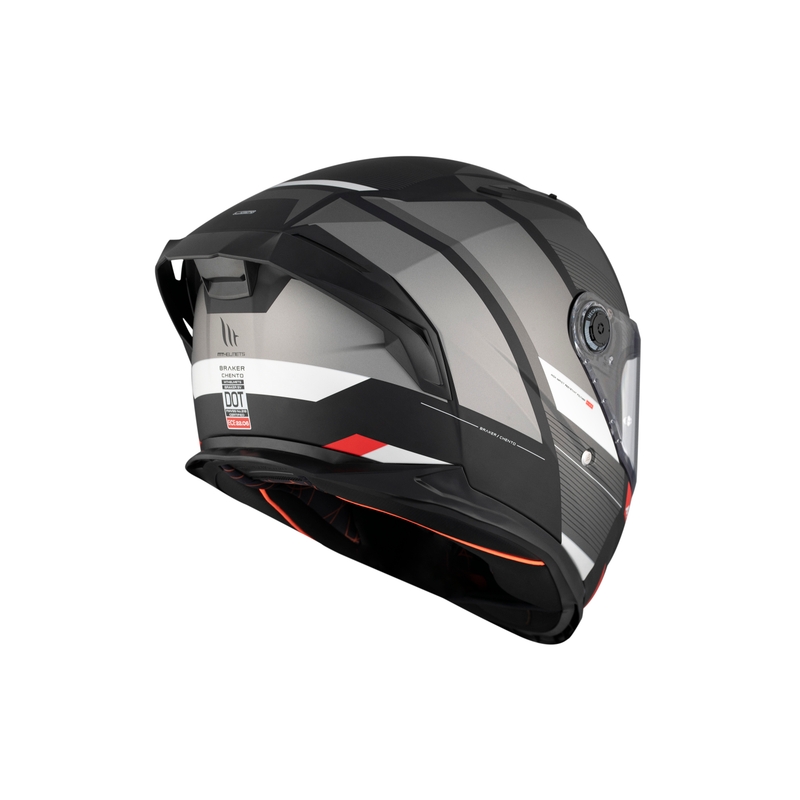 MT BRAKER CHENTO B0 cască de motocicletă integrală MT BRAKER CHENTO B0 negru-gri-alb