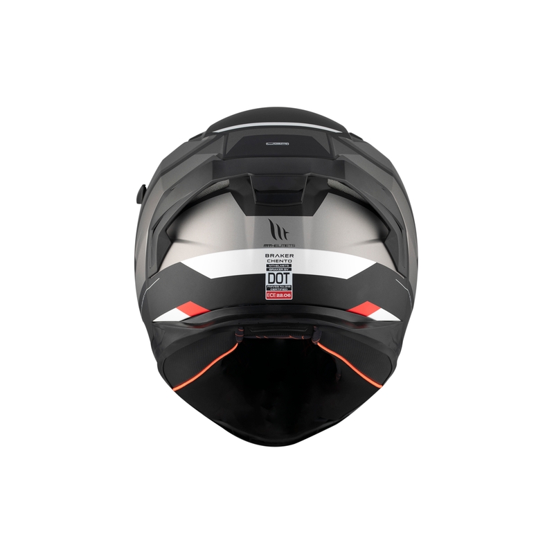MT BRAKER CHENTO B0 cască de motocicletă integrală MT BRAKER CHENTO B0 negru-gri-alb