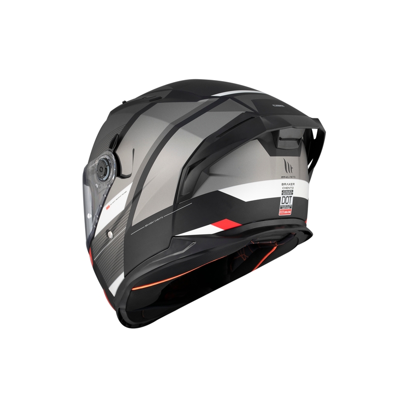 MT BRAKER CHENTO B0 cască de motocicletă integrală MT BRAKER CHENTO B0 negru-gri-alb