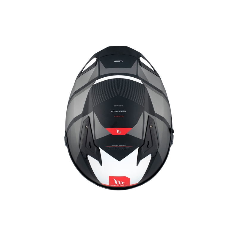 MT BRAKER CHENTO B0 cască de motocicletă integrală MT BRAKER CHENTO B0 negru-gri-alb