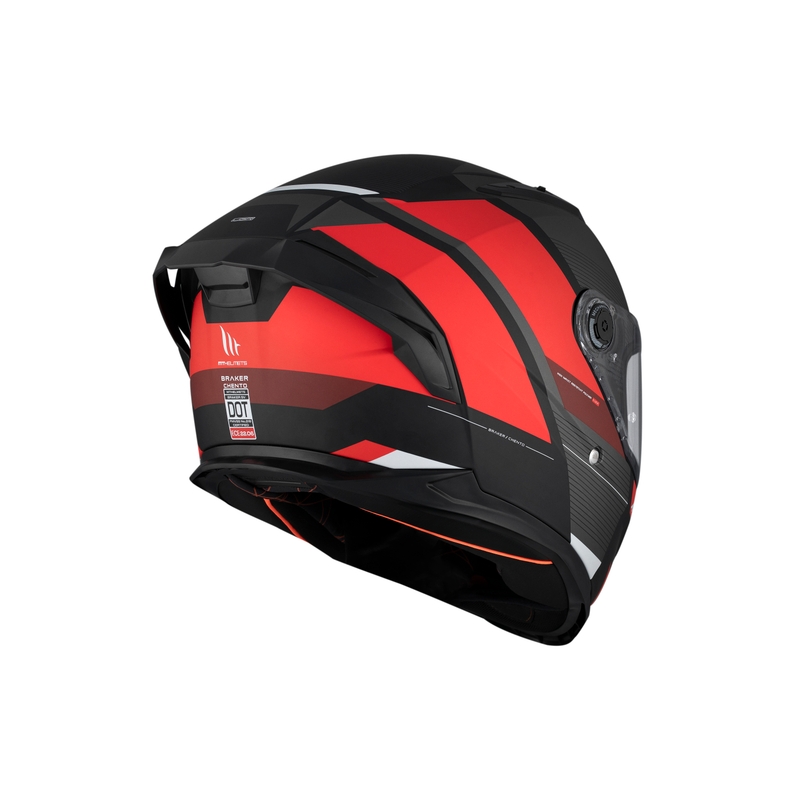 Cască de motociclist integrală MT BRAKER CHENTO B5 gri-roșu-alb-alb