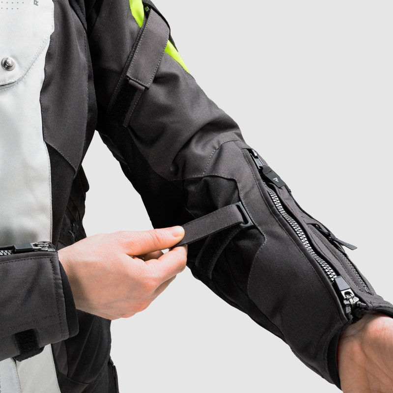 Geacă motociclistă pentru femei Rebelhorn Hiker IV negru-gri-galben fluo