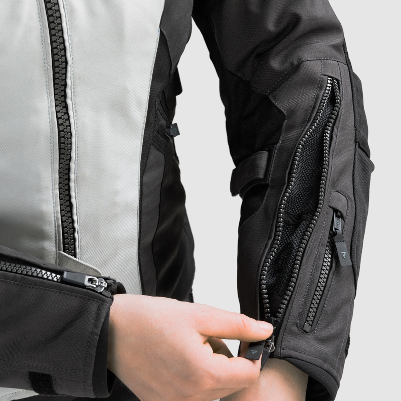 Geacă motociclistă pentru femei Rebelhorn Hiker IV negru-gri-galben fluo