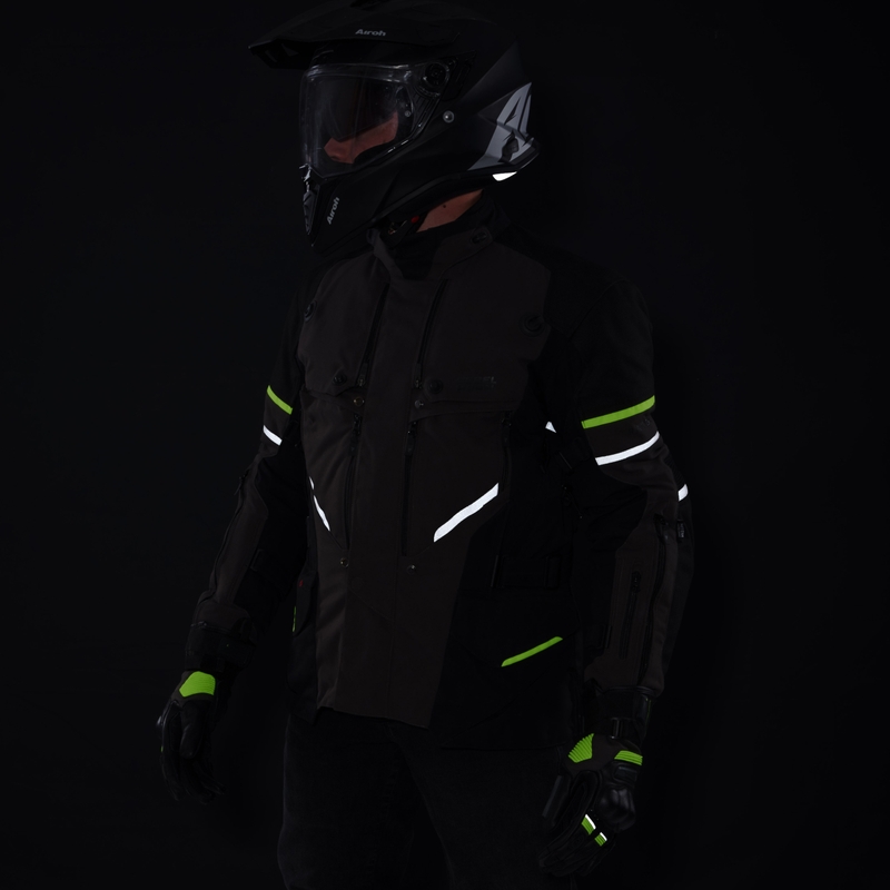 Jachetă de motociclist Rebelhorn Range antracit-negru-galben-fluo