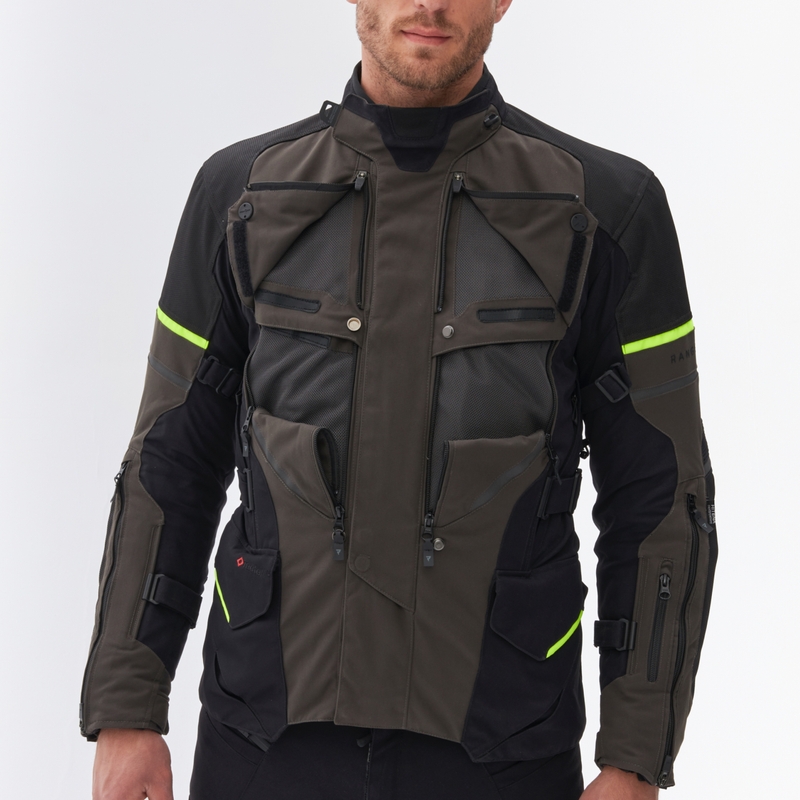 Jachetă de motociclist Rebelhorn Range antracit-negru-galben-fluo