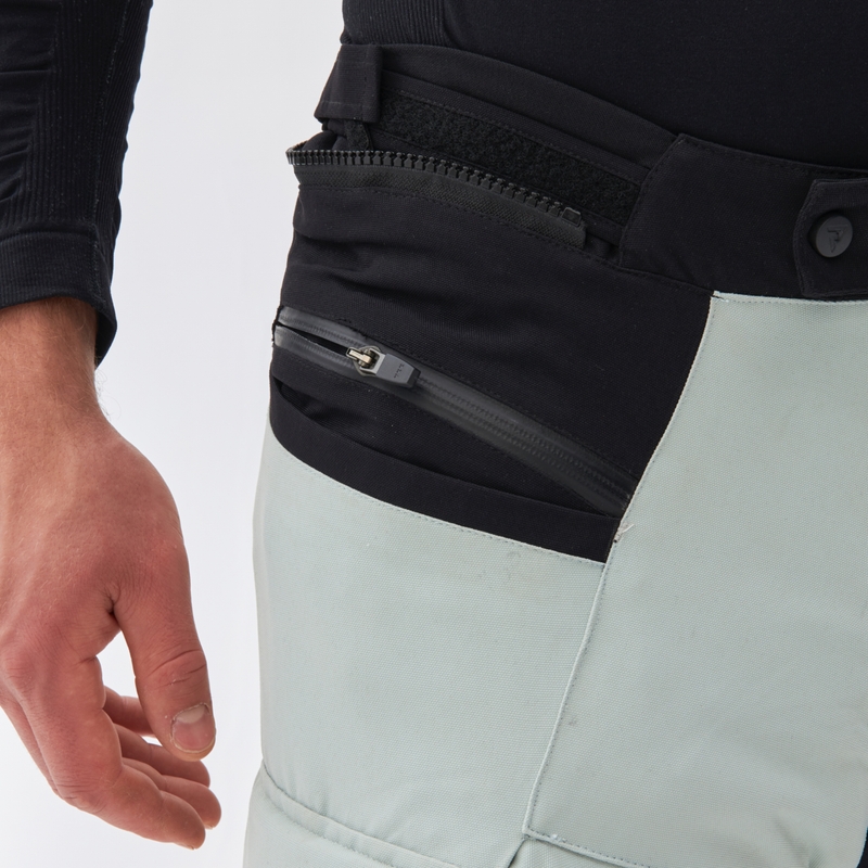 Pantaloni moto Rebelhorn Range gri-negru-rosu
