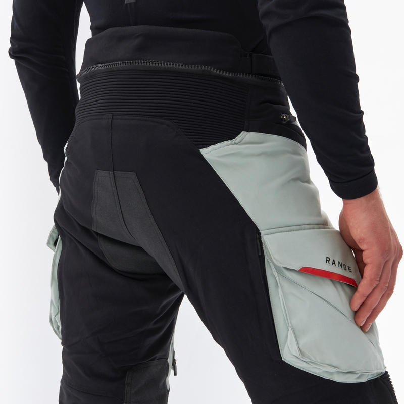 Pantaloni moto Rebelhorn Range gri-negru-rosu