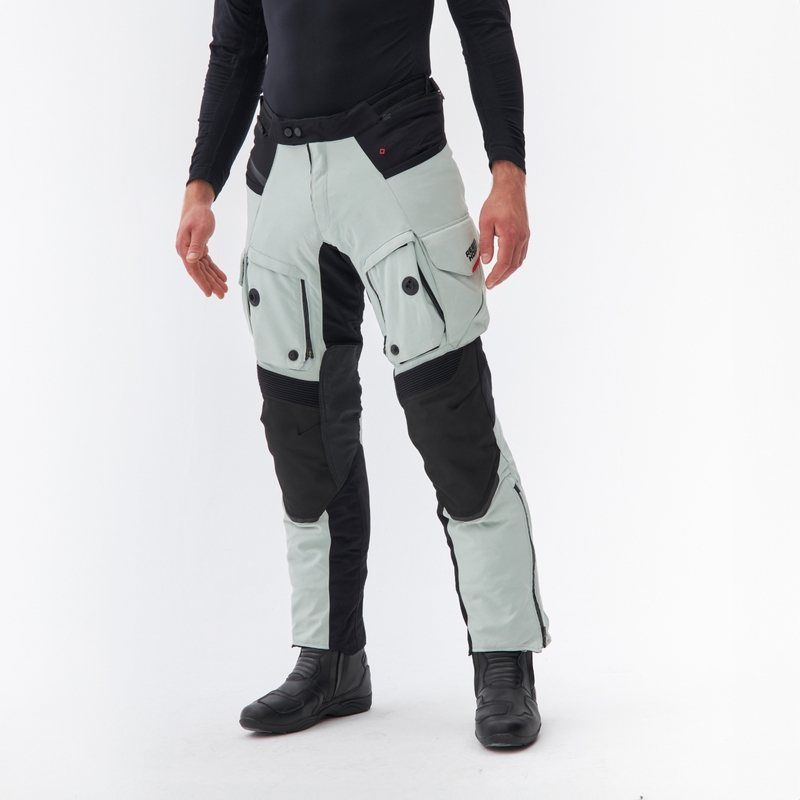 Pantaloni moto Rebelhorn Range gri-negru-rosu