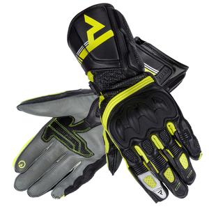 Mănuși de motocicletă Rebelhorn ST Long Black-Gray-Fluo Yellow pentru femei lichidare výprodej