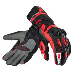 Mănuși de motocicletă Rebelhorn ST Long negru-gri-fluo roșu