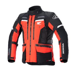 Jachetă de motociclete Alpinestars Bogota PRO Drystar Honda colecția 2024 roșu-fluo și negru