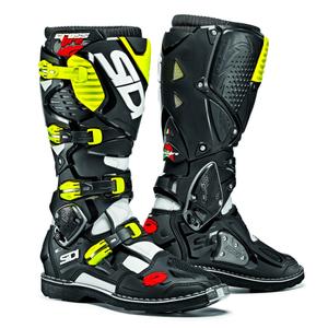 Cizme de motocicletă SIDI CROSSFIRE 3 alb-negru-galben-fluo